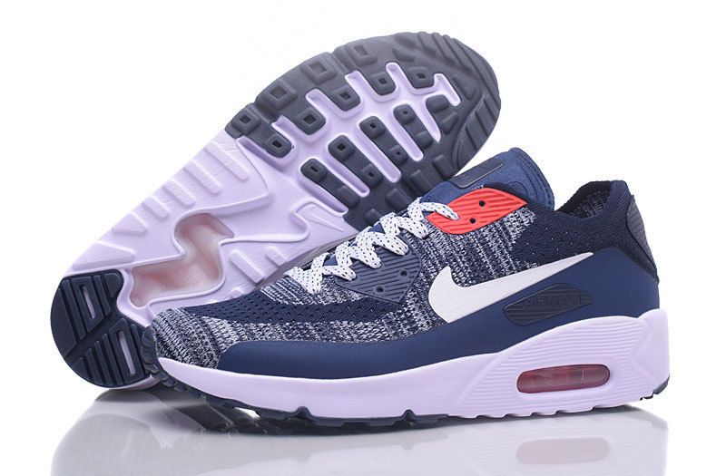 Nike Air Max 90, синий с красным, нейлон, мужские