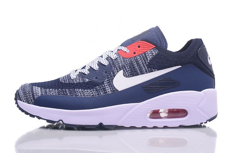 Nike Air Max 90, синий с красным, нейлон, мужские