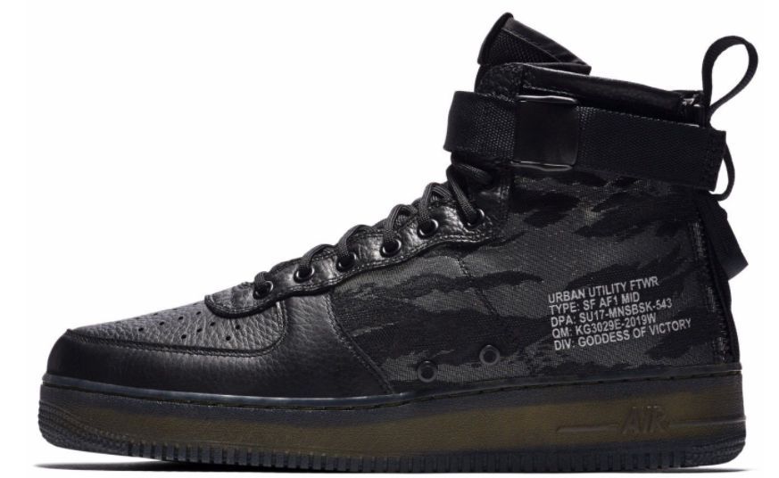  Nike Air Force 1 SF Camo Black черные (40-45)