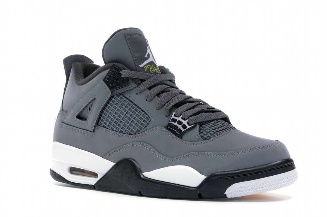 Nike Air Jordan 4 Cool Gray, серые, нубук, текстиль, сетка, мужские