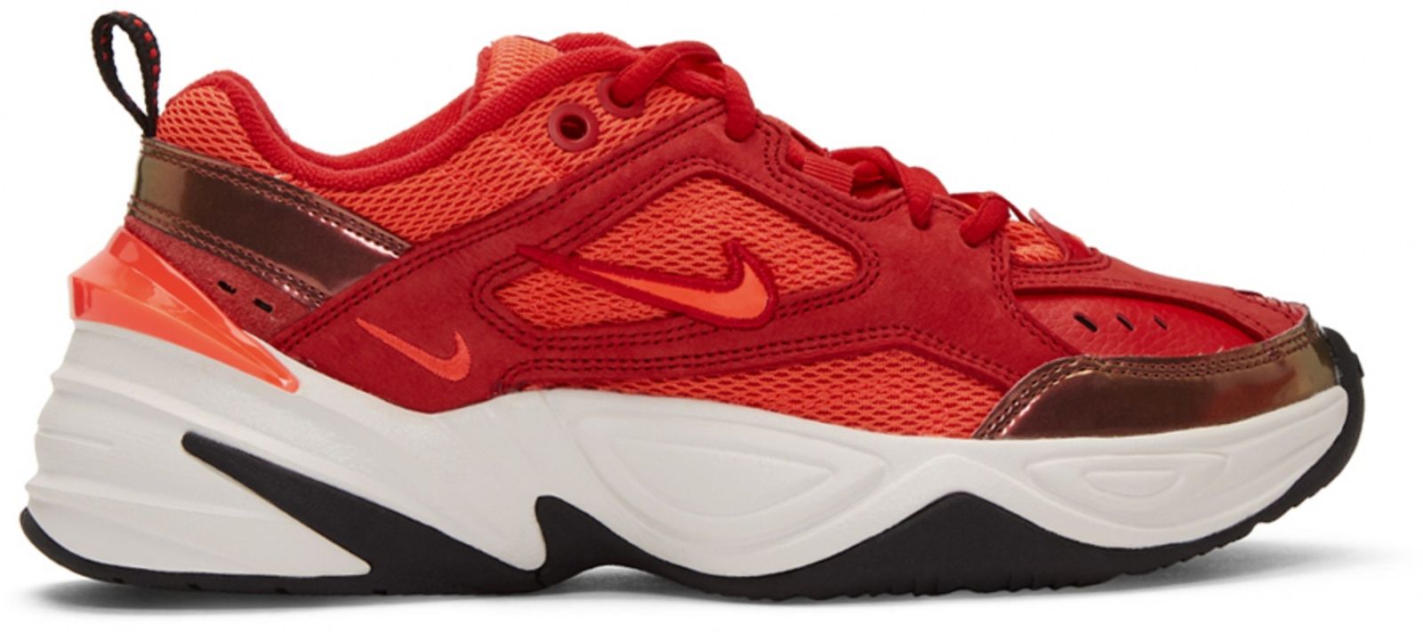Nike M2K Tekno Red, красные, кожа, замша, мужские, женские