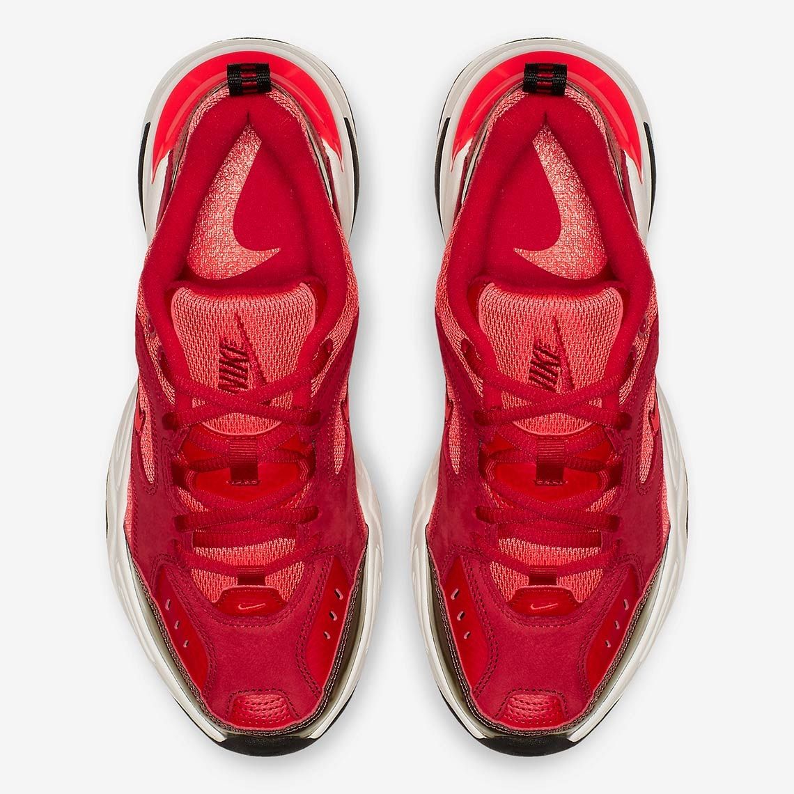 Nike M2K Tekno Red, красные, кожа, замша, мужские, женские