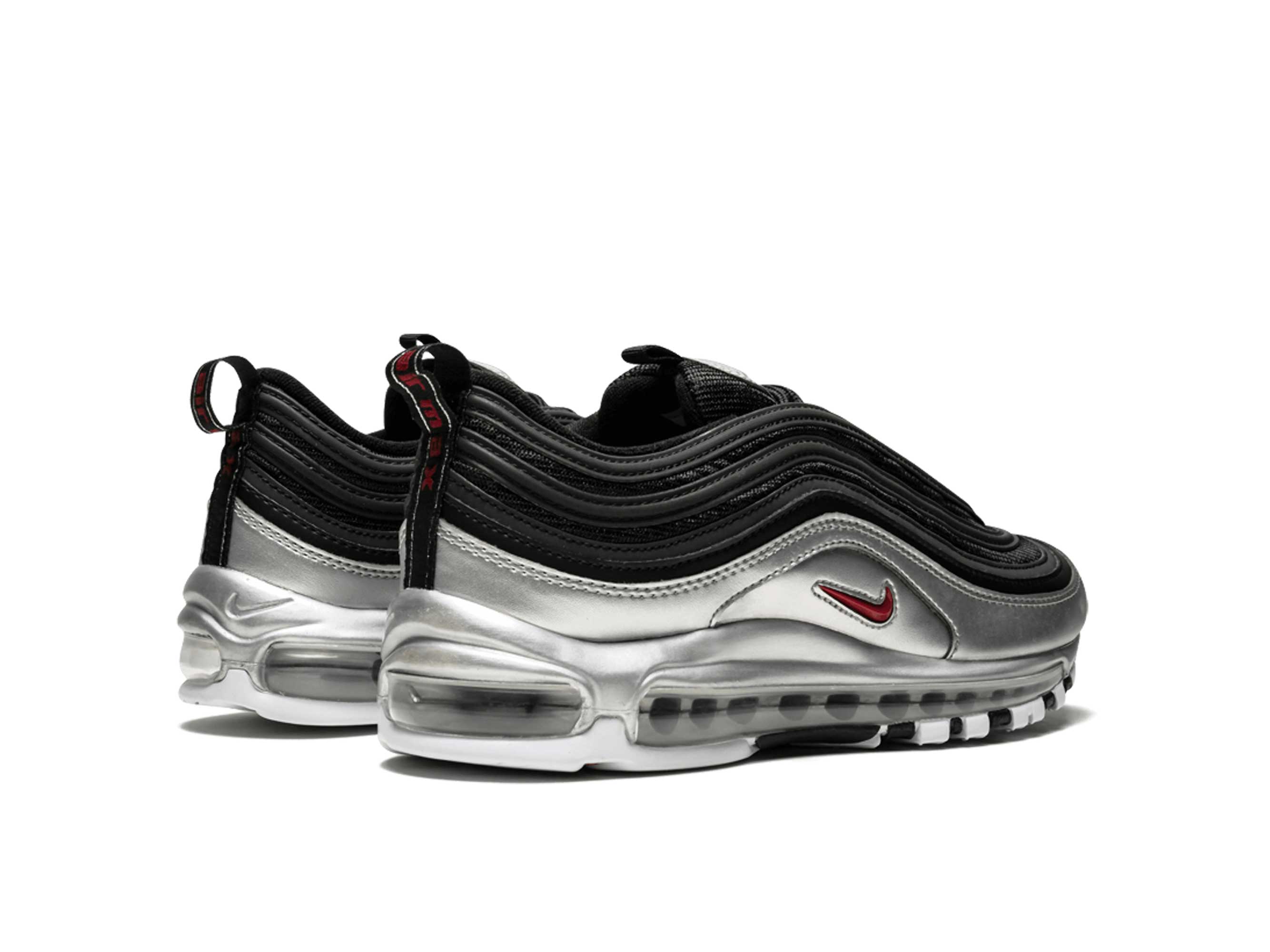 Nike Air Max 97 Black/Silver, черный, серебряный, текстиль, кожа, мужские