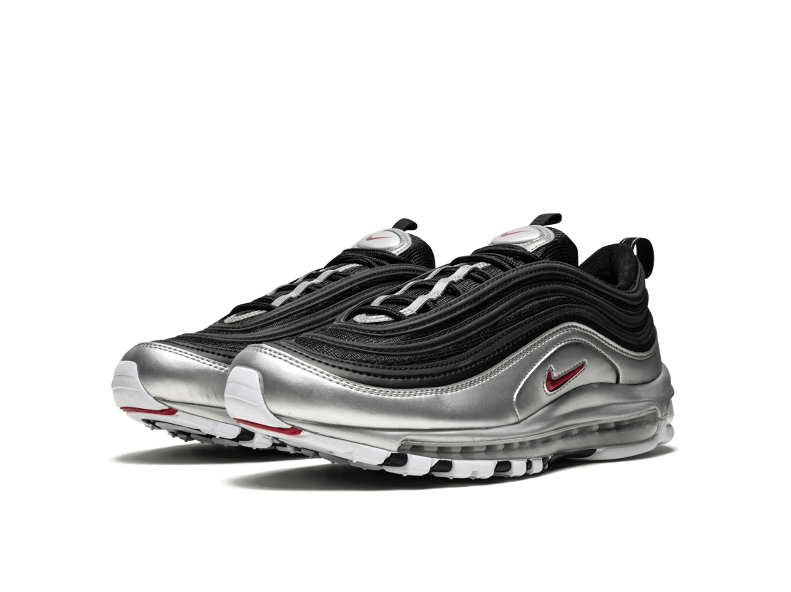 Nike Air Max 97 Black/Silver, черный, серебряный, текстиль, кожа, мужские